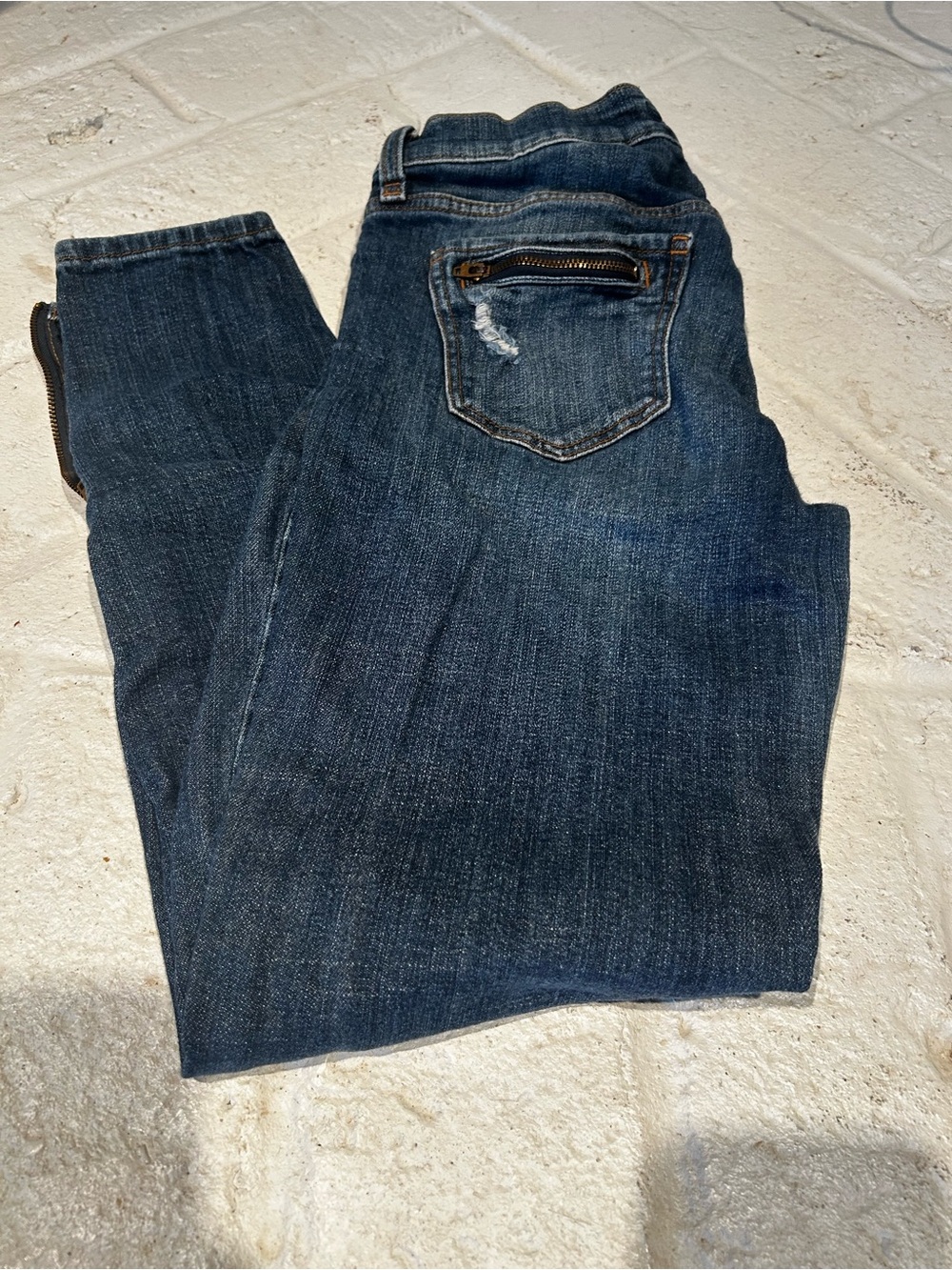 Abbey Eunina Low Rise zipper skinny ankle size 9